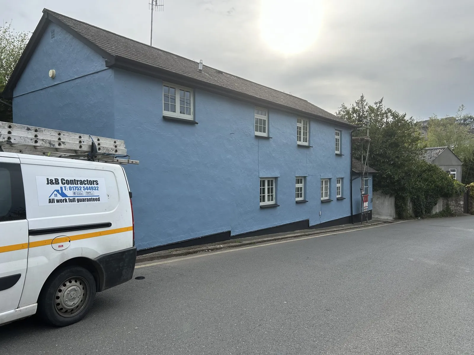 Exterior painting of a detached house in St Agnes